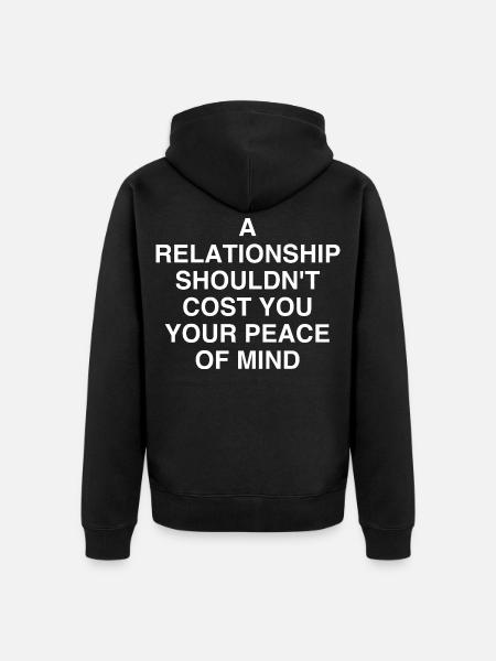 Friedliche Grenzen in Beziehungen - Unisex Premium Bio Zip Hoodie - Schwarz