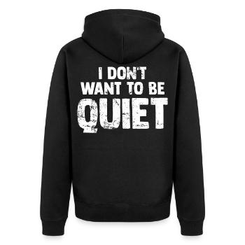Ich will nicht lustig sein Humor Geschenk Lustig - Unisex Premium Bio Zip Hoodie - Schwarz - Hinten - Nico (187cm)