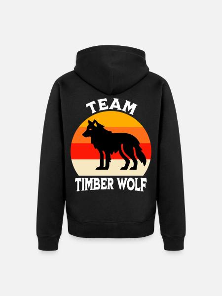 Team Grauwolf - Unisex Premium Bio Zip Hoodie - Schwarz