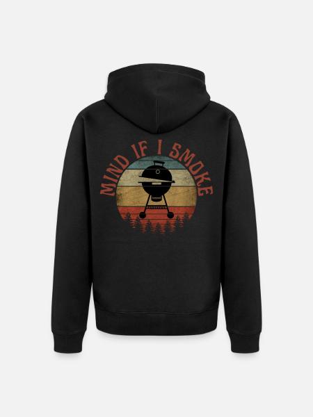 DARF ICH RAUCHEN - Unisex Premium Bio Zip Hoodie - Schwarz