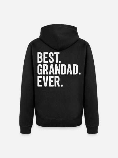 Bester Opa aller Zeiten - Unisex Premium Bio Zip Hoodie - Schwarz