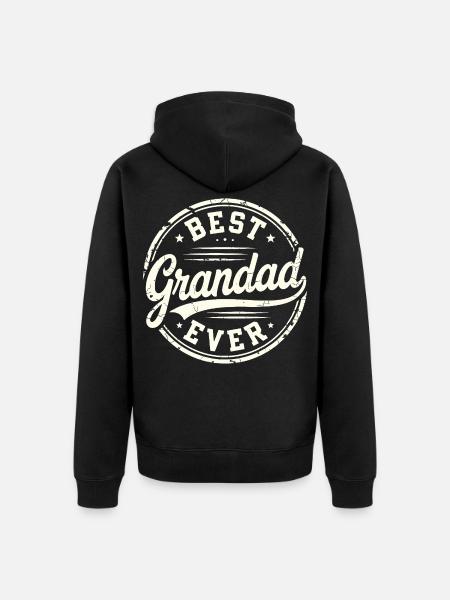 Bester Opa aller Zeiten - Unisex Premium Bio Zip Hoodie - Schwarz