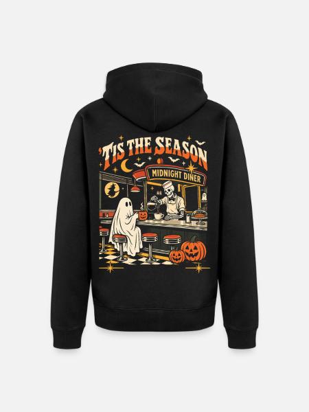 Retro Halloween Tis the Season  - Unisex Premium Bio Zip Hoodie - Schwarz