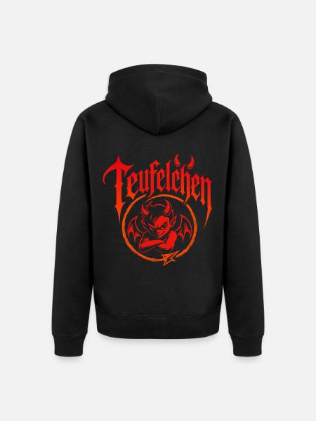 Teufel oder Engel Teufelchen - Unisex Premium Bio Zip Hoodie - Schwarz