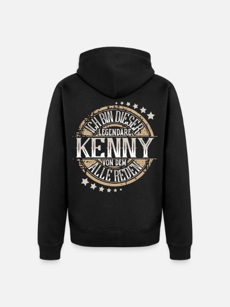 Kenny - Unisex Premium Bio Zip Hoodie - Schwarz
