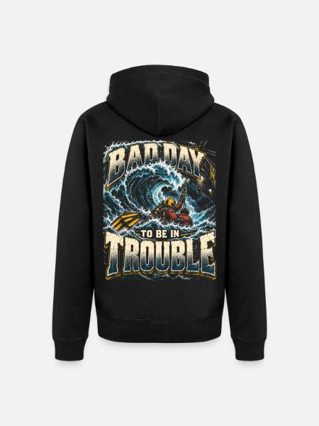 Rettungsschwimmer Wasserrettung - Unisex Premium Bio Zip Hoodie - Schwarz
