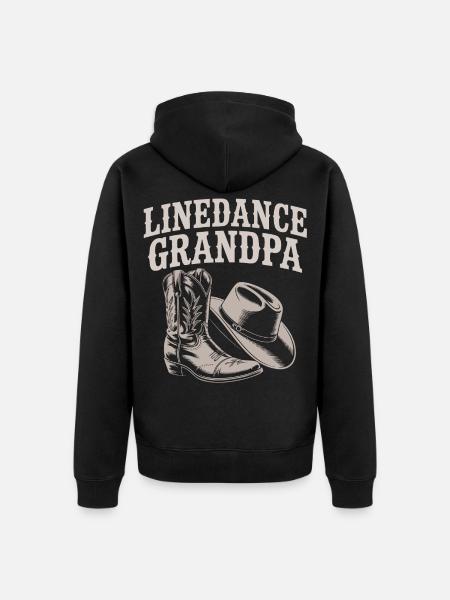 LineDance Grandpa Western Boots - Unisex Premium Bio Zip Hoodie - Schwarz