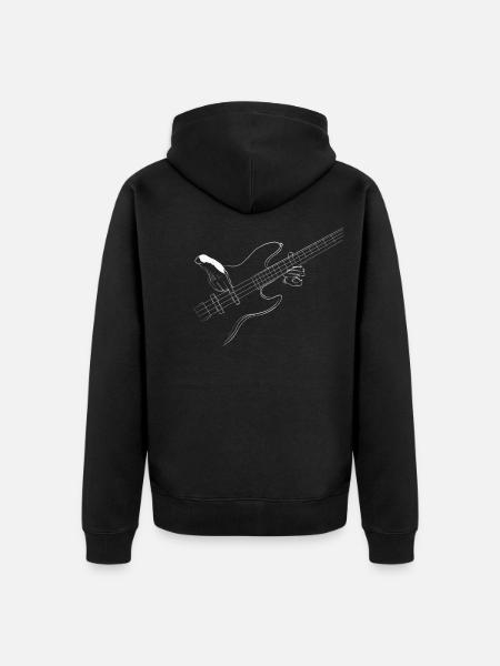 Guitar play - Unisex Premium Bio Zip Hoodie - Schwarz