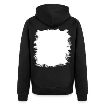 Grunge Textur Hintergrund (Used Look) - Unisex Premium Bio Zip Hoodie - Schwarz - Hinten - Nico (187cm)