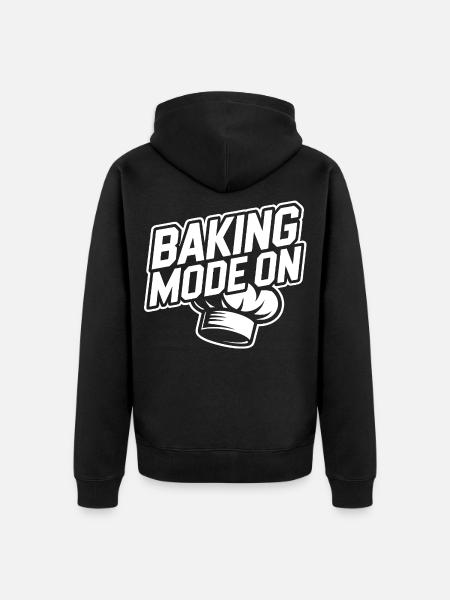 Backmodus immer an lustiger Back Spruch - Unisex Premium Bio Zip Hoodie - Schwarz