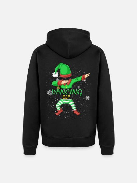 Die Dancing Elf Weihnachts-Matching-Familiengruppe - Unisex Premium Bio Zip Hoodie - Schwarz
