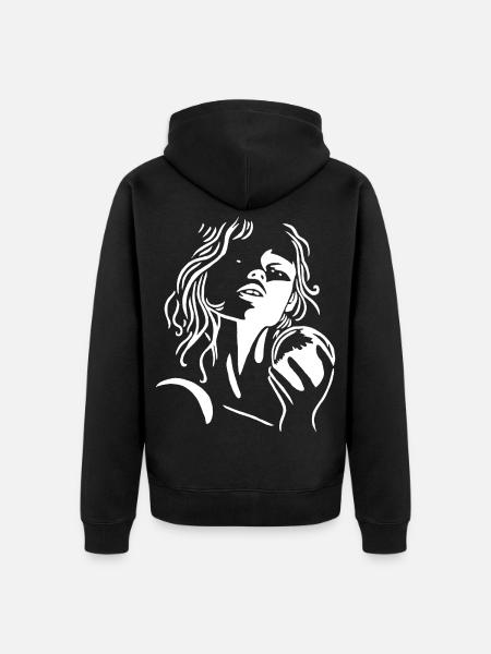 Ein bisschen Licht - Unisex Premium Bio Zip Hoodie - Schwarz