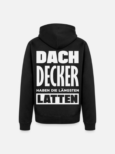 Dachdecker Spruch Lustig Handwerker Geschenk - Unisex Premium Bio Zip Hoodie - Schwarz
