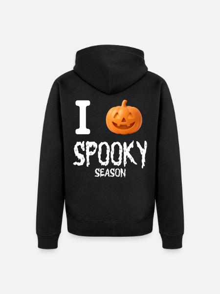 Ich Halloween-Kürbis - Unisex Premium Bio Zip Hoodie - Schwarz