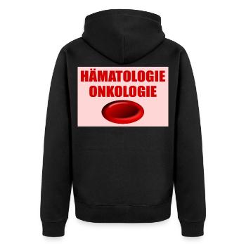Hämatologie Onkologie Blutzelle - Unisex Premium Bio Zip Hoodie - Schwarz - Hinten - Nico (187cm)