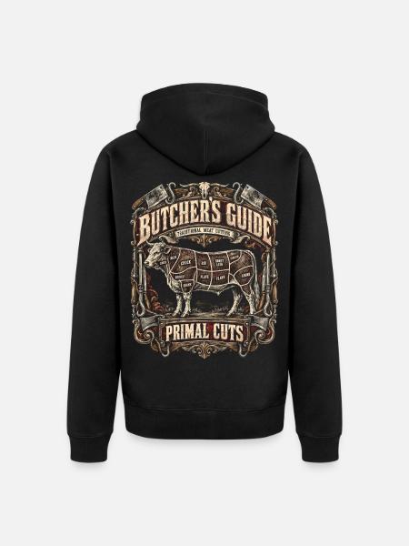 Metzger Schlachter Metzgerhandwerk - Unisex Premium Bio Zip Hoodie - Schwarz