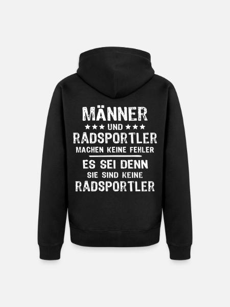 Radsportler - Unisex Premium Bio Zip Hoodie - Schwarz