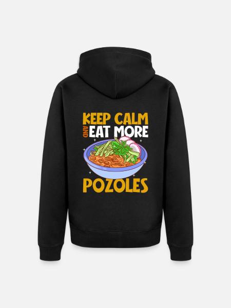 Keep Calm - Pozole - Unisex Premium Bio Zip Hoodie - Schwarz