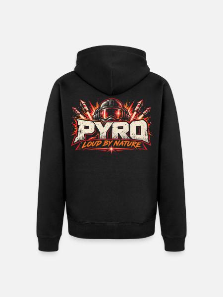 Pyro - Loud by Nature - Unisex Premium Bio Zip Hoodie - Schwarz
