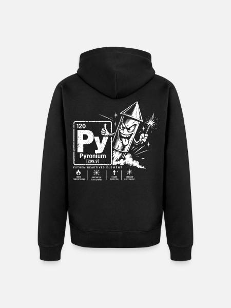 Pyronium - Unisex Premium Bio Zip Hoodie - Schwarz