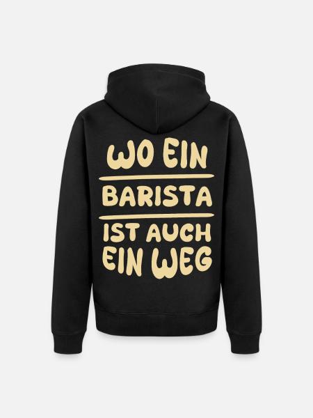 Geschenk für Barista - Unisex Premium Bio Zip Hoodie - Schwarz