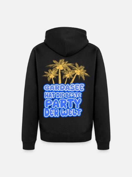 Gardasee - Unisex Premium Bio Zip Hoodie - Schwarz