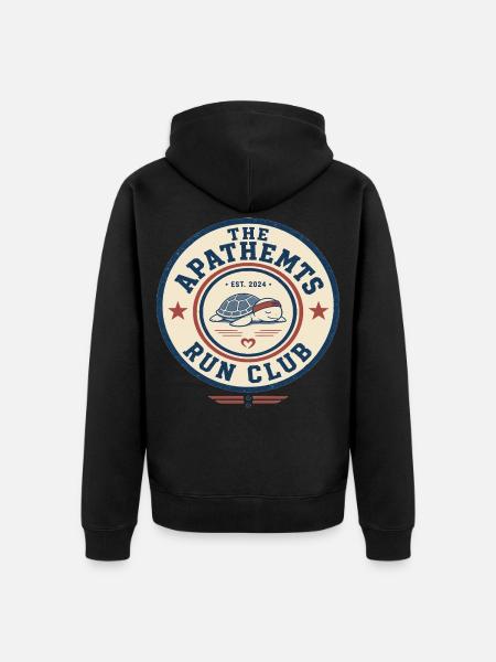 Schildkröten Run Club - Unisex Premium Bio Zip Hoodie - Schwarz