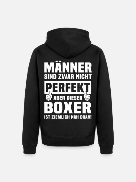 Boxer - Unisex Premium Bio Zip Hoodie - Schwarz