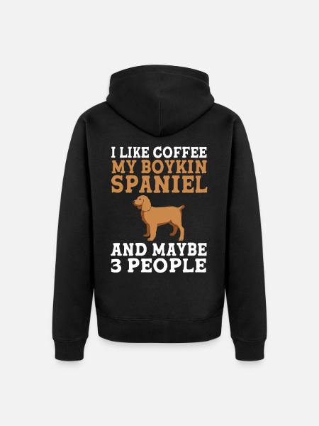 Boykin Spaniel - Unisex Premium Bio Zip Hoodie - Schwarz
