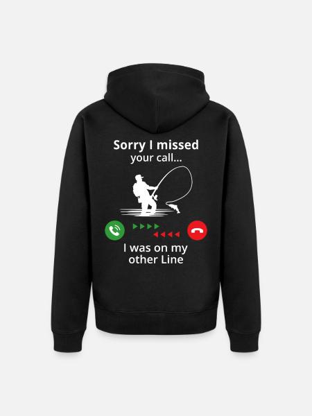 lustiges Angelgeschenk für Fischer - Unisex Premium Bio Zip Hoodie - Schwarz