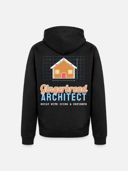 Lebkuchen-Architekt lustiges Weihnachtsbacken - Unisex Premium Bio Zip Hoodie - Schwarz