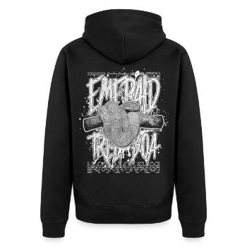 Smaragdbaumboa-Schlangenbesitzer und Reptilienhalter - Unisex Premium Bio Zip Hoodie - Schwarz - Hinten - Nico (187cm)