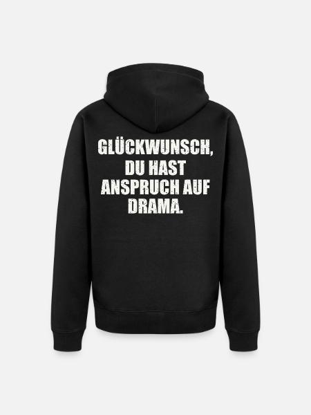 Sarkasmus - Unisex Premium Bio Zip Hoodie - Schwarz