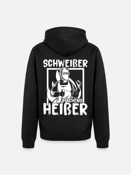 Schweißer machens heißer - Unisex Premium Bio Zip Hoodie - Schwarz