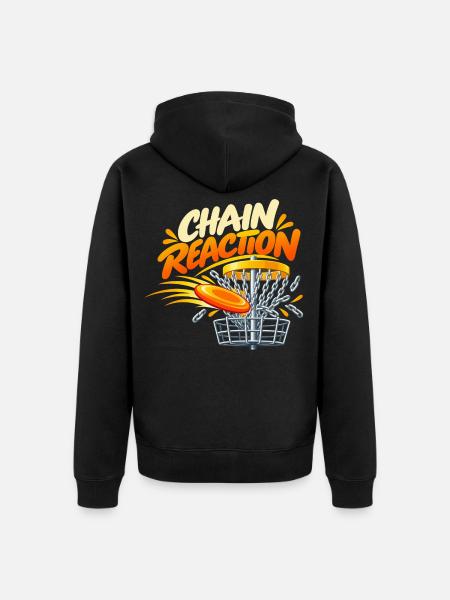 Kettenreaktion Disc Golf - Unisex Premium Bio Zip Hoodie - Schwarz