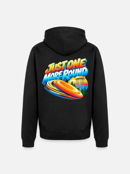 Noch Eine Runde Disc Golf Motiv - Unisex Premium Bio Zip Hoodie - Schwarz