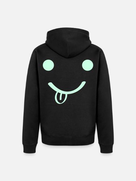 Smileface - Unisex Premium Bio Zip Hoodie - Schwarz