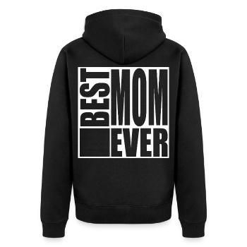 Best Mom Beste Mutter - Unisex Premium Bio Zip Hoodie - Schwarz - Hinten - Nico (187cm)