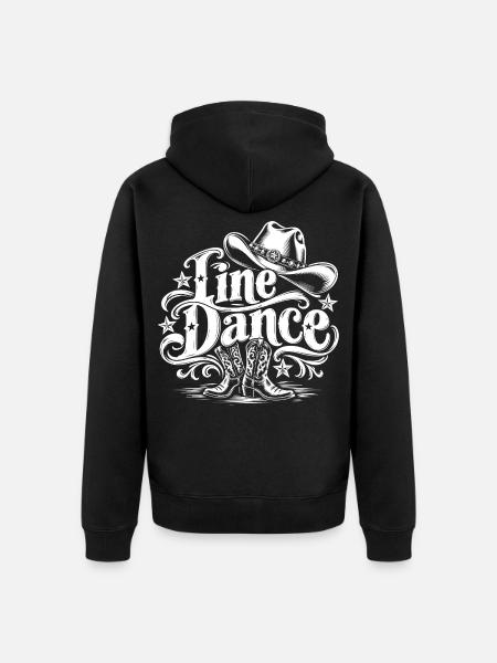 Line Dance Western - Unisex Premium Bio Zip Hoodie - Schwarz