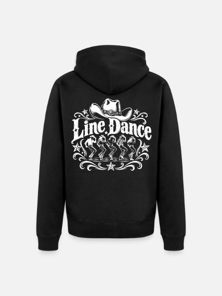 Line Dance Western - Unisex Premium Bio Zip Hoodie - Schwarz