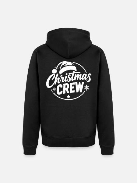 Christmas Crew Mütze - Unisex Premium Bio Zip Hoodie - Schwarz