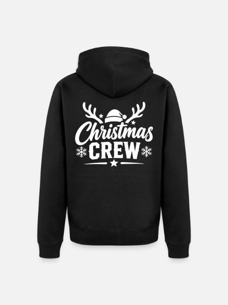 Christmas Crew Rentier - Unisex Premium Bio Zip Hoodie - Schwarz