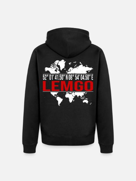 Lemgo - Unisex Premium Bio Zip Hoodie - Schwarz