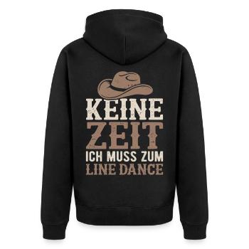 Line Dance Country Linedance Tanzen Cowboyhut - Unisex Premium Bio Zip Hoodie - Schwarz - Hinten - Nico (187cm)