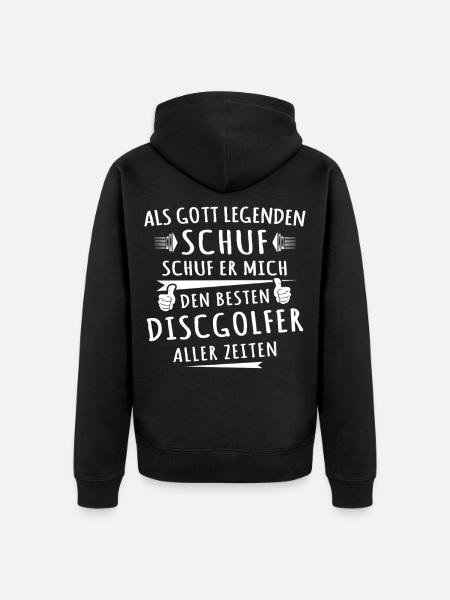 Discgolfer - Unisex Premium Bio Zip Hoodie - Schwarz