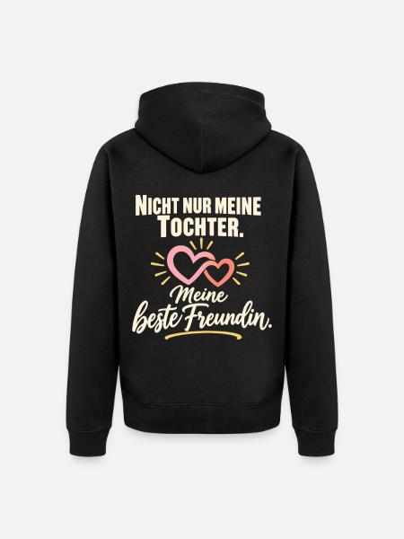 Mama Tochter Freundschaft Beste Freundin - Unisex Premium Bio Zip Hoodie - Schwarz