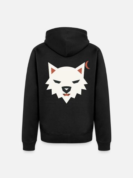 Halloween Werwolf Herren - Unisex Premium Bio Zip Hoodie - Schwarz