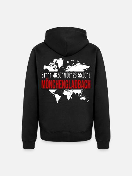 Mönchengladbach - Unisex Premium Bio Zip Hoodie - Schwarz