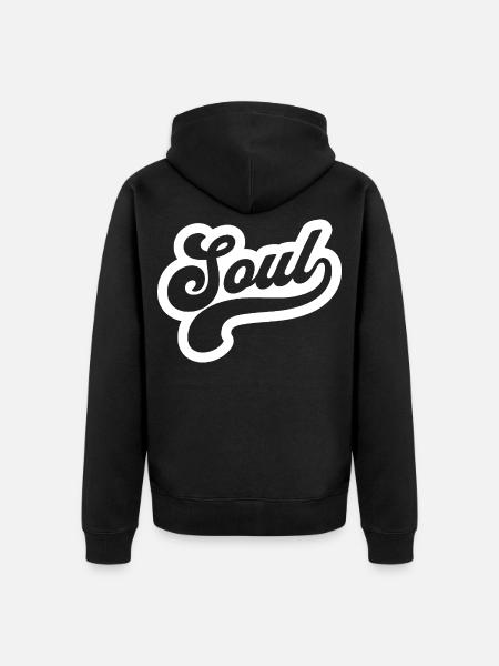 Soul Script Retro-Logo - Unisex Premium Bio Zip Hoodie - Schwarz
