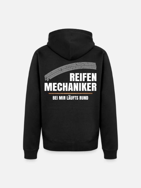 Reifenmechaniker - Unisex Premium Bio Zip Hoodie - Schwarz